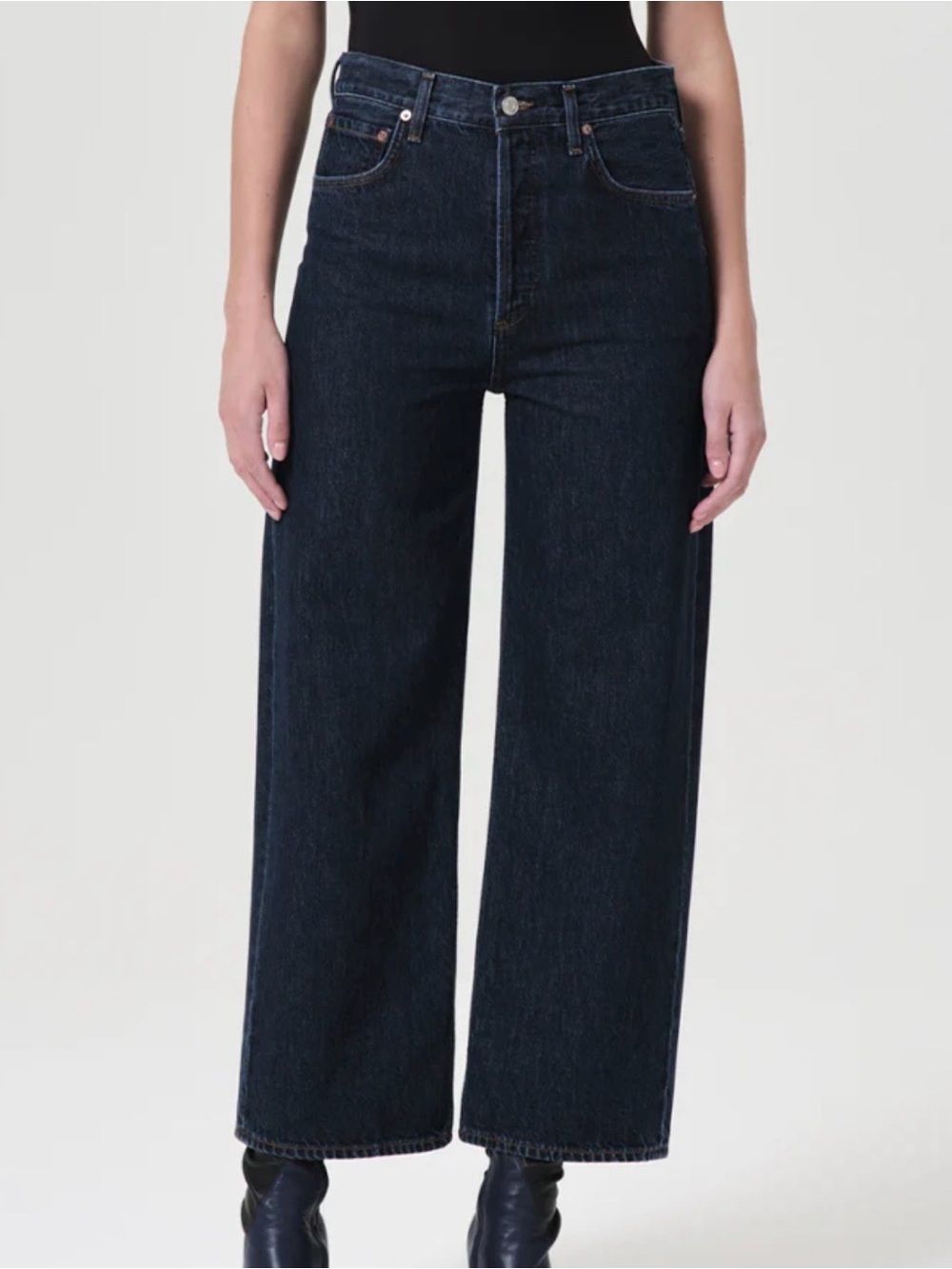 Agolde Women’s Straight-Leg Jeans in Dark Blue Denim